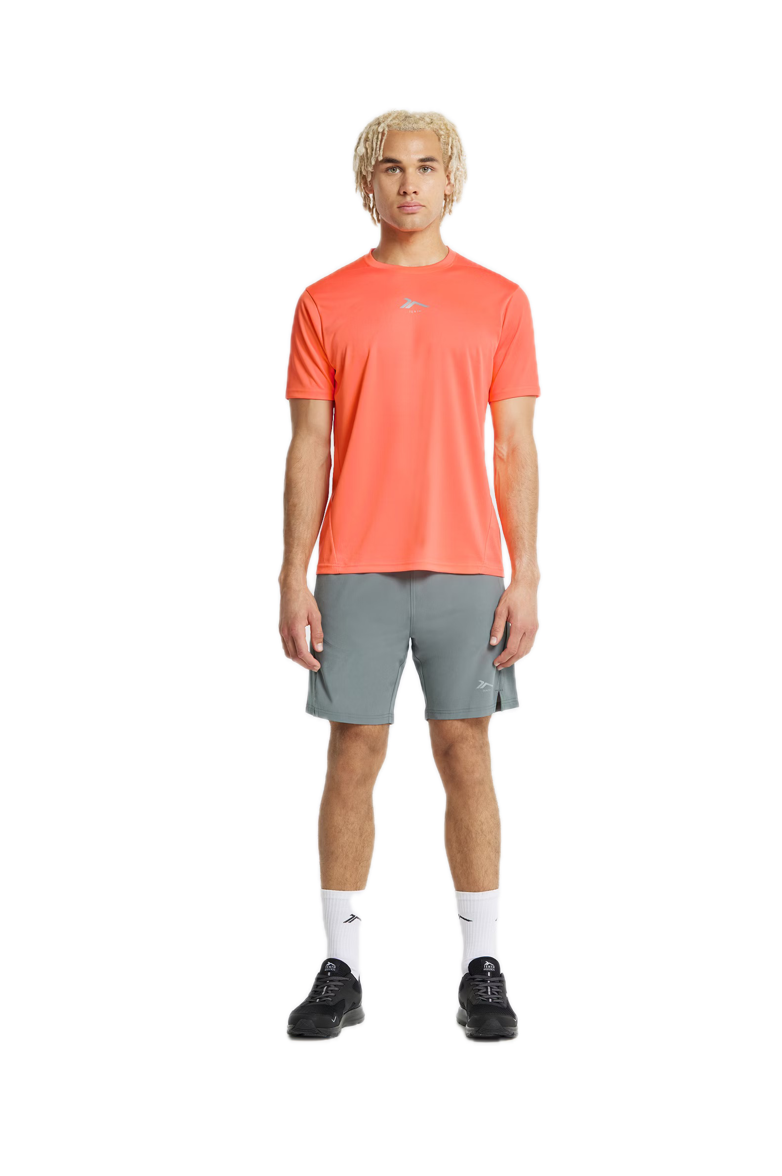 Polera Tenth PES Papaya Fluor