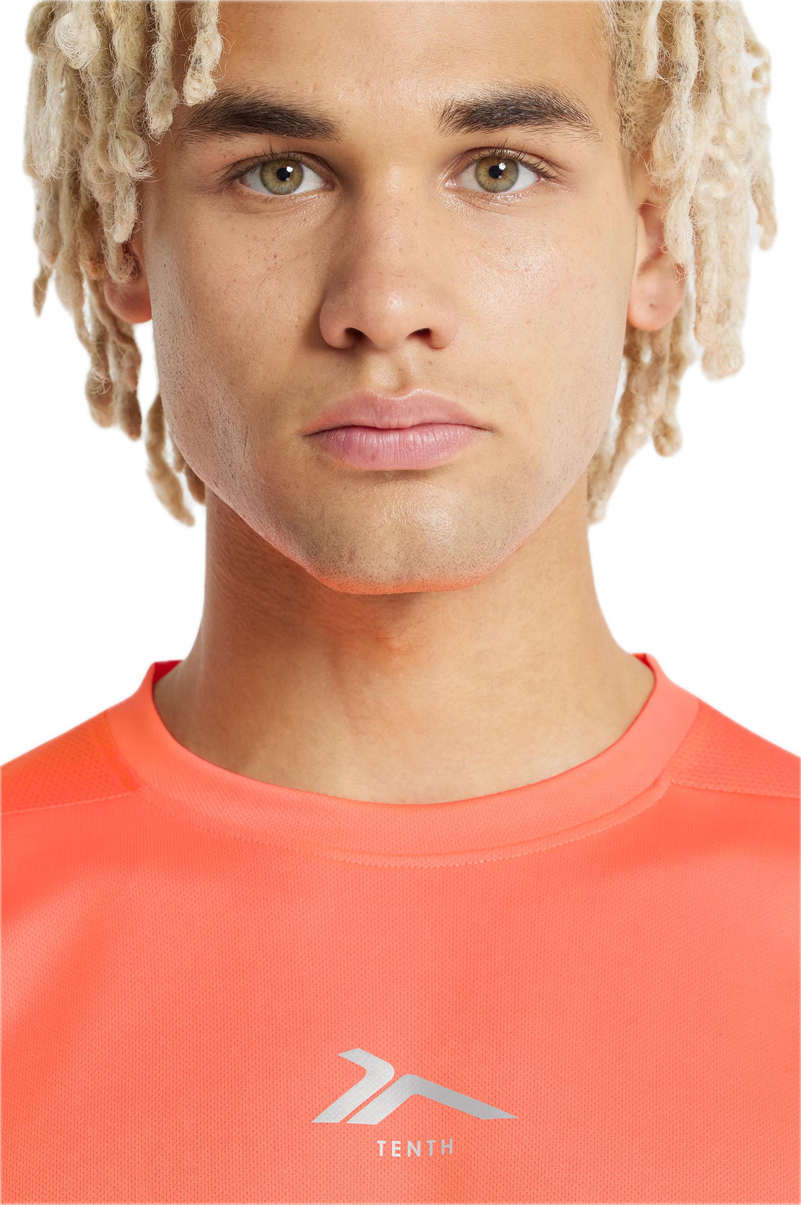 Polera Tenth PES Papaya Fluor