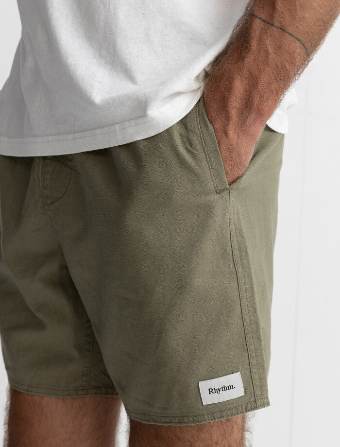 Short Hombre Classic Linen Jam - Olive