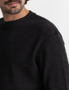 Sweater Hombre Classic Waffle Knit - Vintage Black