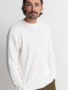 Sweater Hombre Classic Waffle Knit - Vintage White