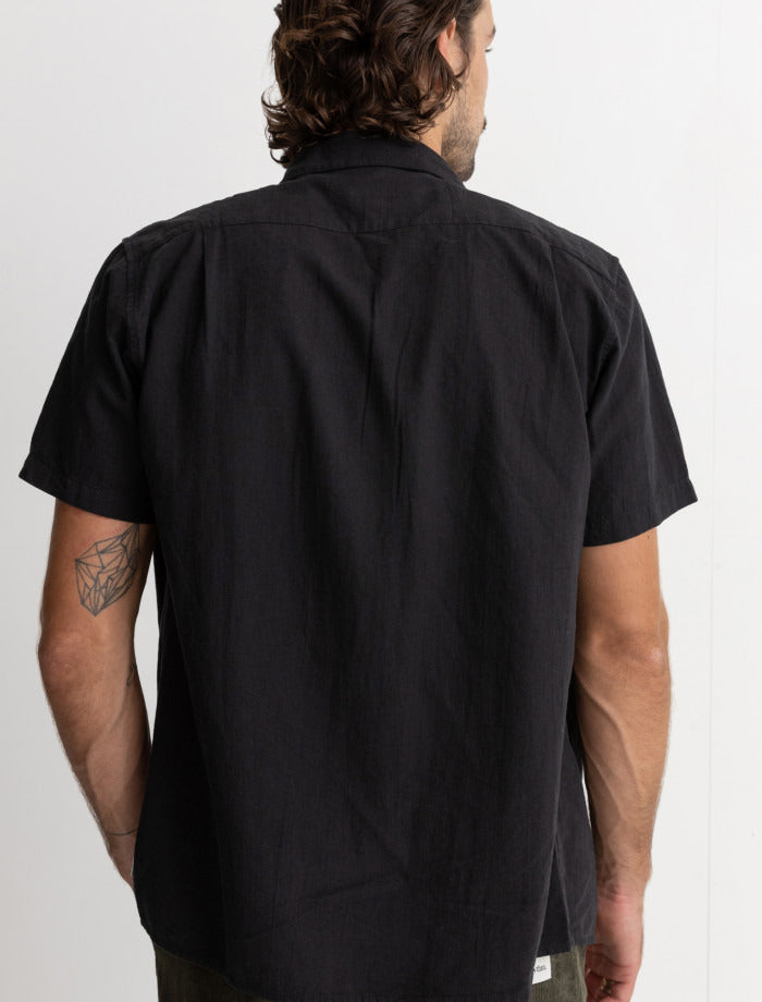 Camisa Hombre Classic Linen SS Vintage Black