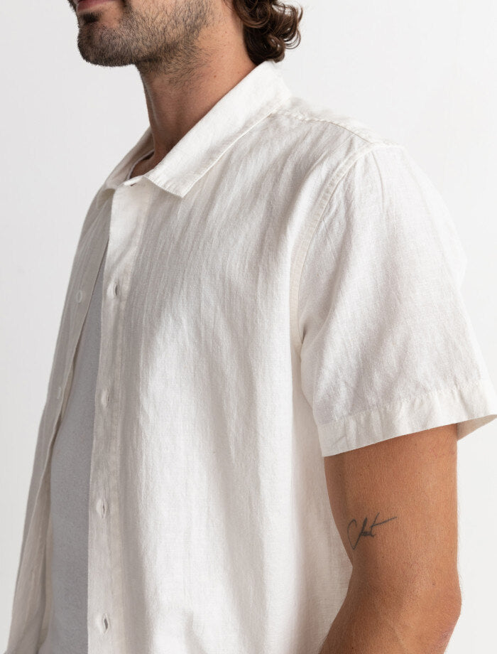 Camisa Hombre Classic Linen SS - Vintage White