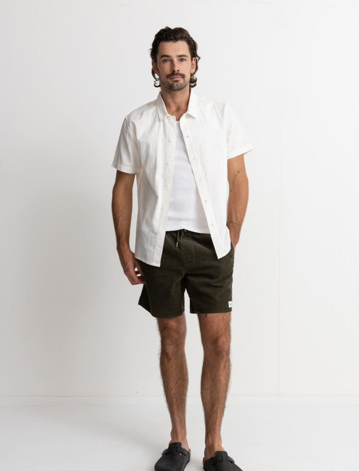 Camisa Hombre Classic Linen SS - Vintage White