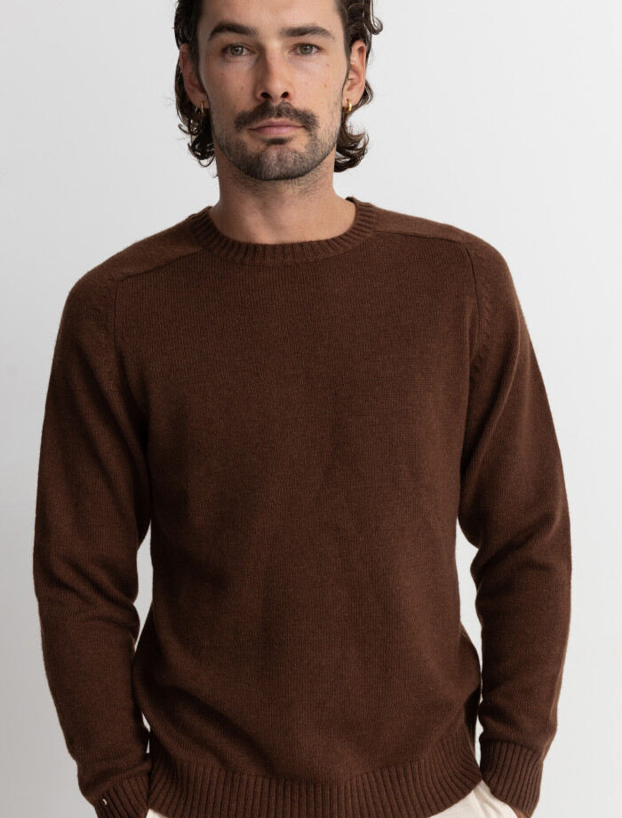Sweater Hombre Classic Crew Knit - Chocolate