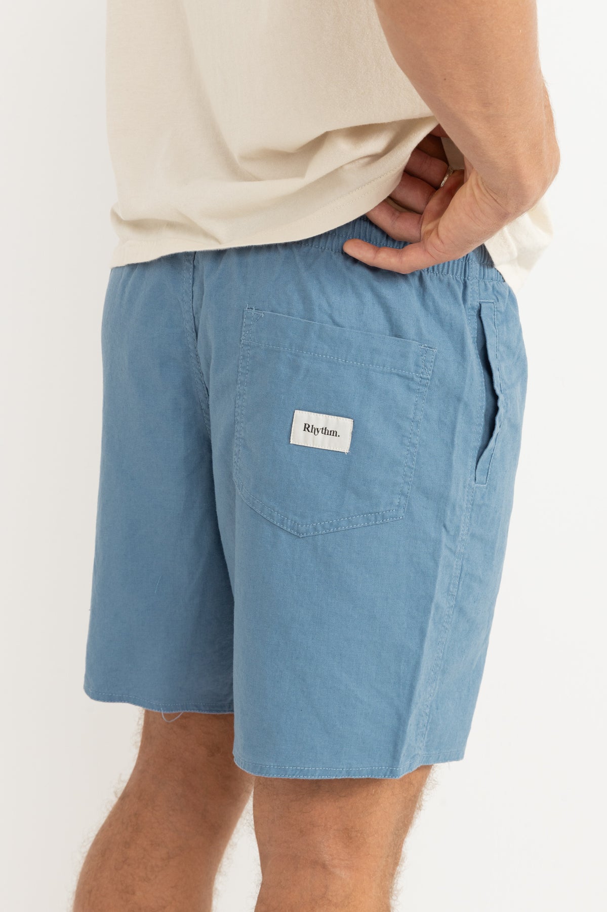 Short Hombre Classic Linen Jam - Mineral Blue