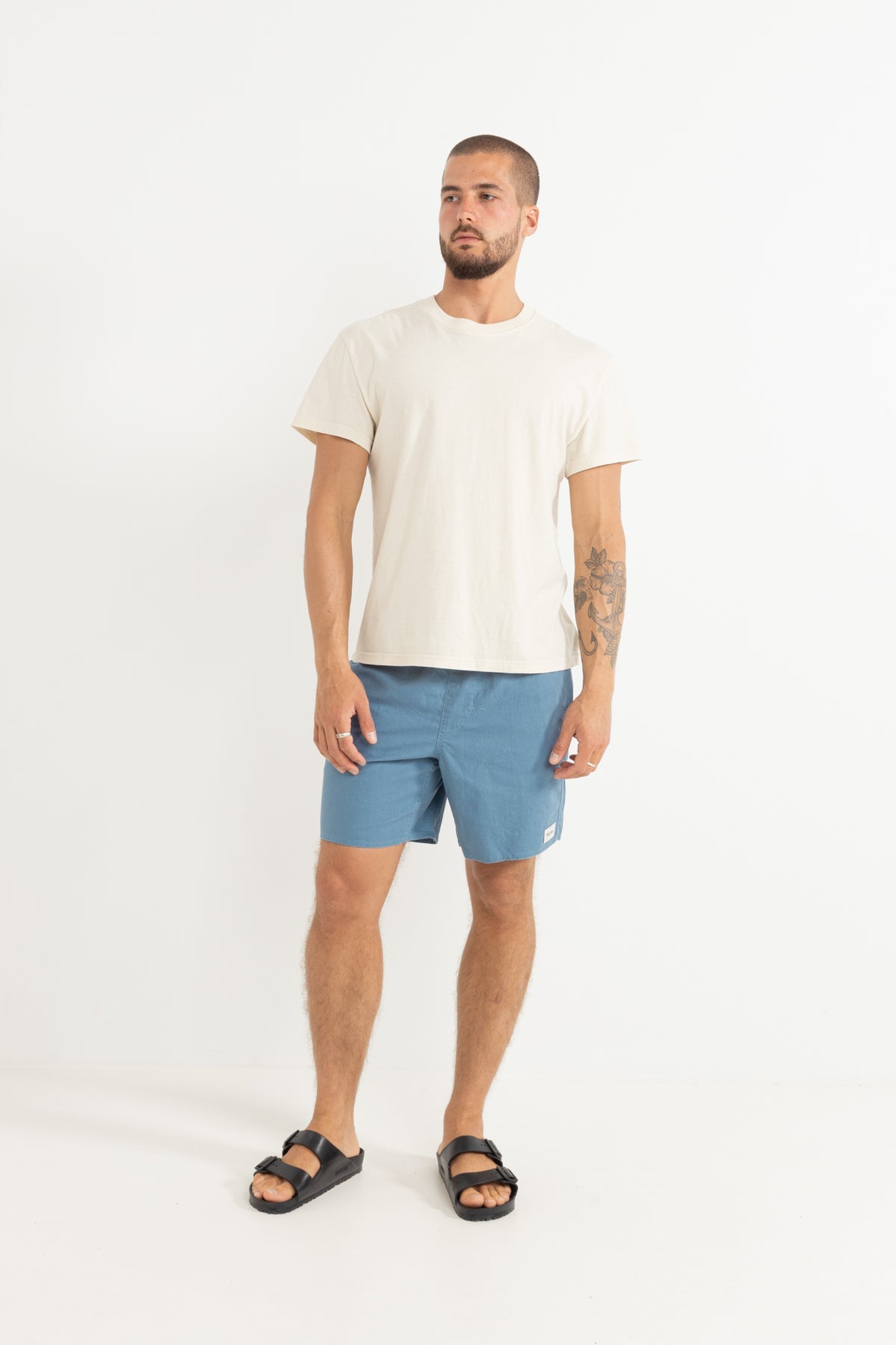 Short Hombre Classic Linen Jam - Mineral Blue