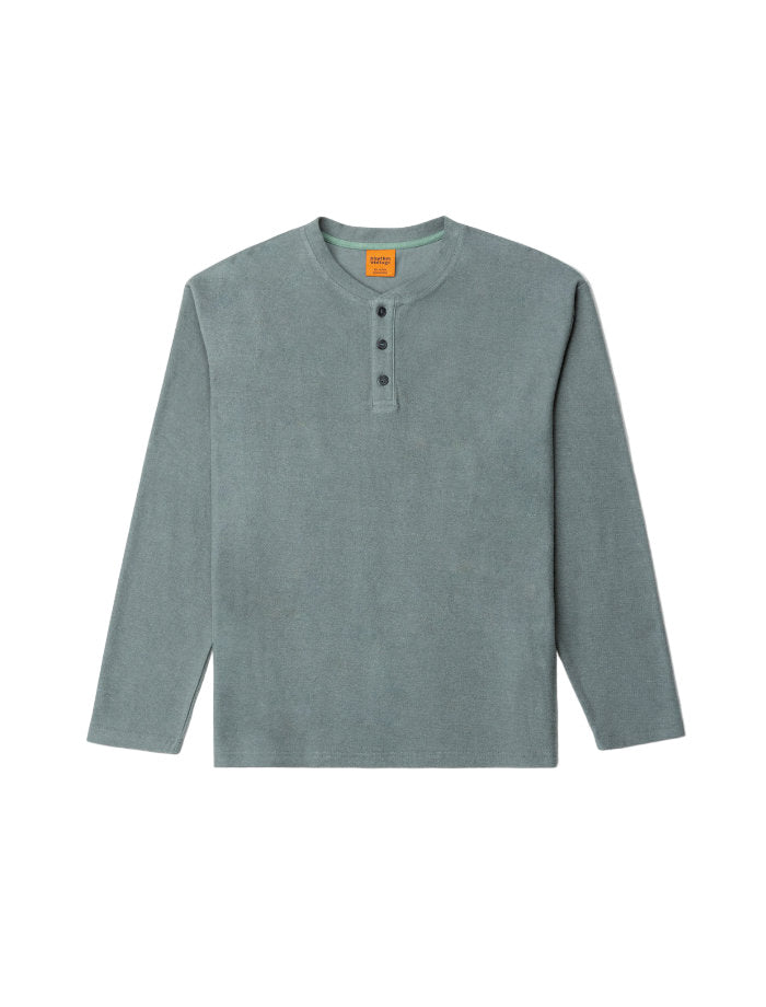 Polera Hombre Manga Larga Vintage Terry - Silver Pine