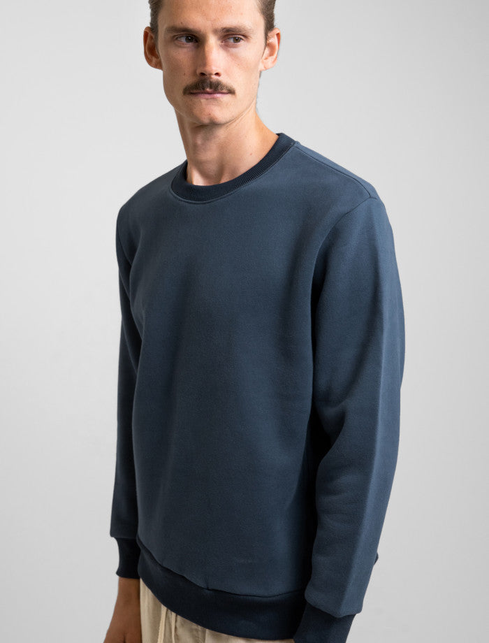 Poleron Hombre Classic Fleece Crew - Worn Navy