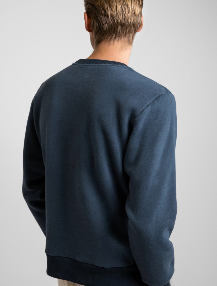 Poleron Hombre Classic Fleece Crew - Worn Navy