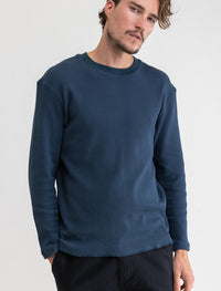 Sweater Hombre Classic Waffle Knit Worn Navy