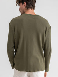 Sweater Hombre Classic Waffle Knit Olive
