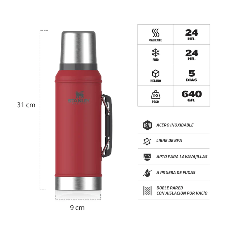 Termo Stanley Classic Red 950 mL