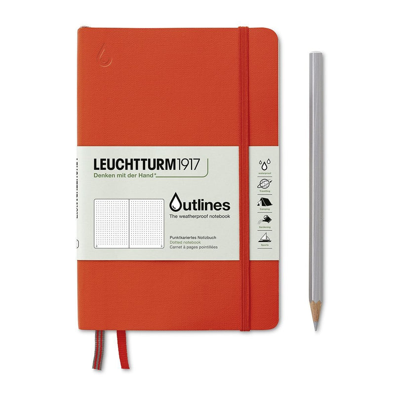 Libreta Leuchtturm1917 Outlines B6+ Papel Náutico - Signal Orange