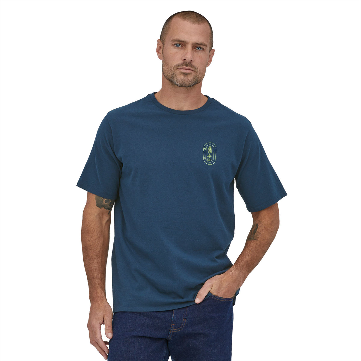 Polera Hombre Clean Climb Trade Responsibili-Tee Tidepool Blue