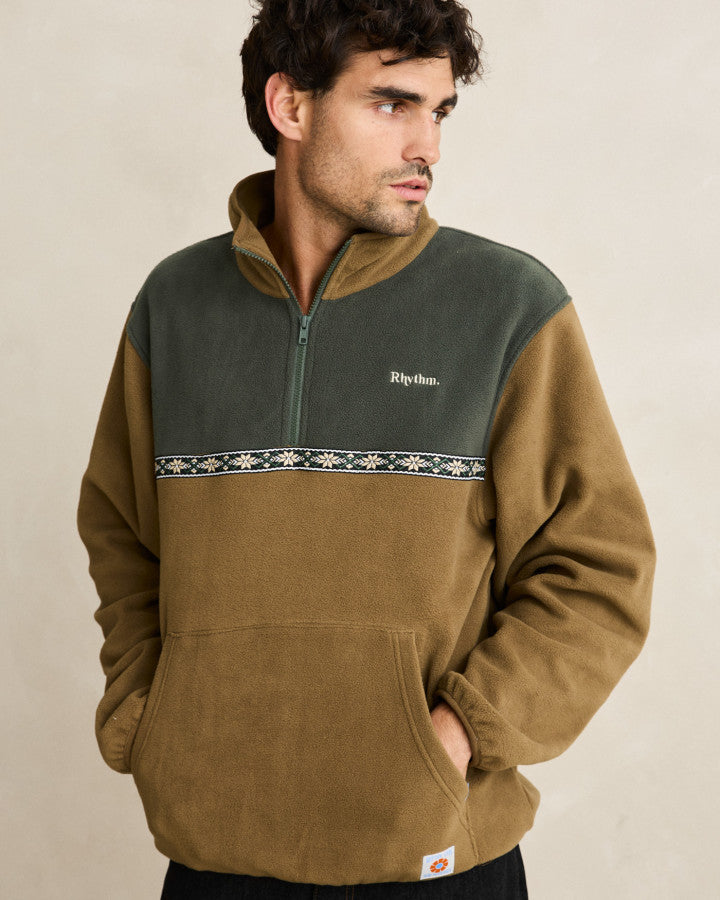 Polar Hombre Alder Half Zip Pull Over - Forest
