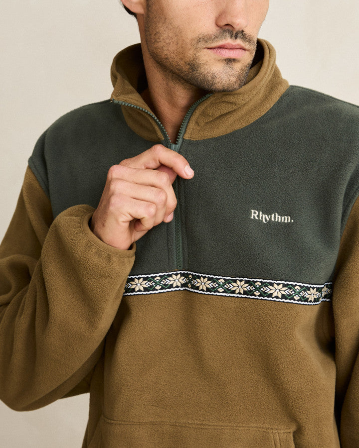 Polar Hombre Alder Half Zip Pull Over - Forest