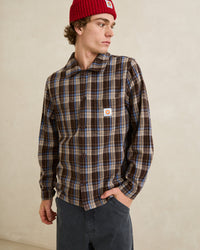 Camisa Hombre Alex Check LS - Chestnut