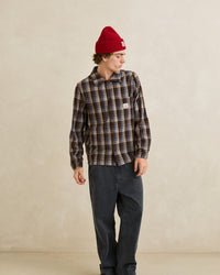 Camisa Hombre Alex Check LS - Chestnut
