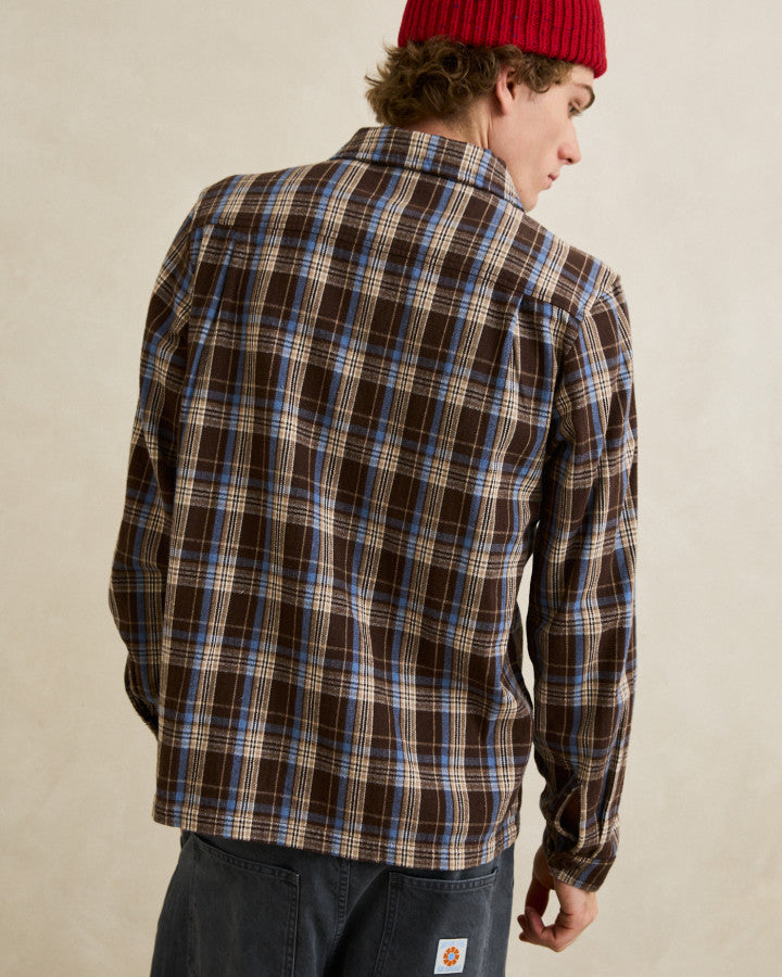 Camisa Hombre Alex Check LS - Chestnut