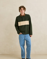 Polar Hombre Awake Fleece Polo - Forest