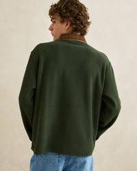 Polar Hombre Awake Fleece Polo - Forest