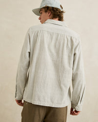 Camisa Hombre Bank Stripe LS - Olive