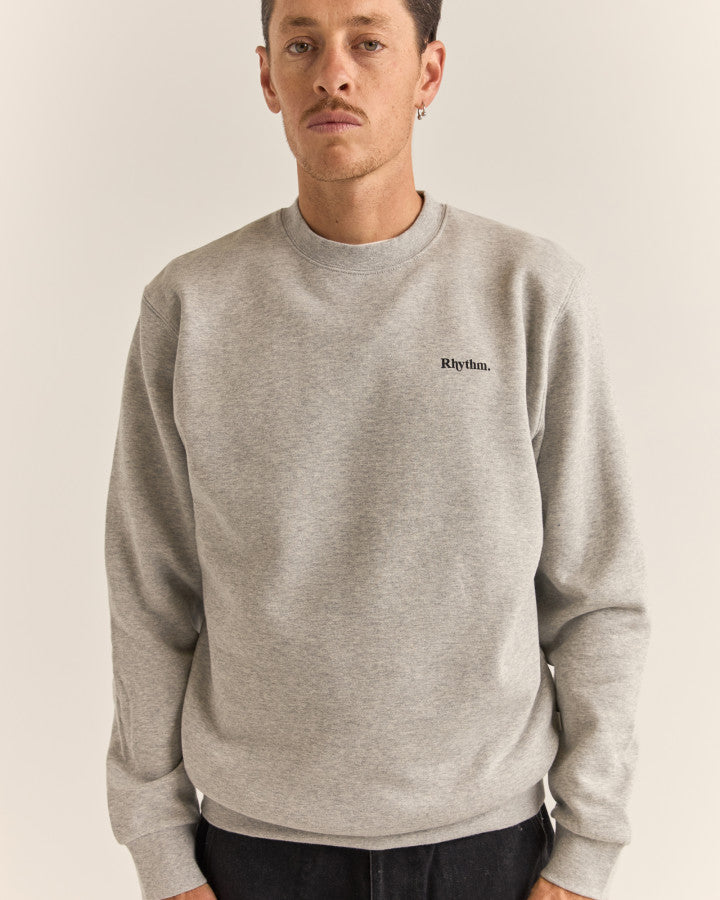 Polerón Hombre Brand Fleece Crew - Grey Heather