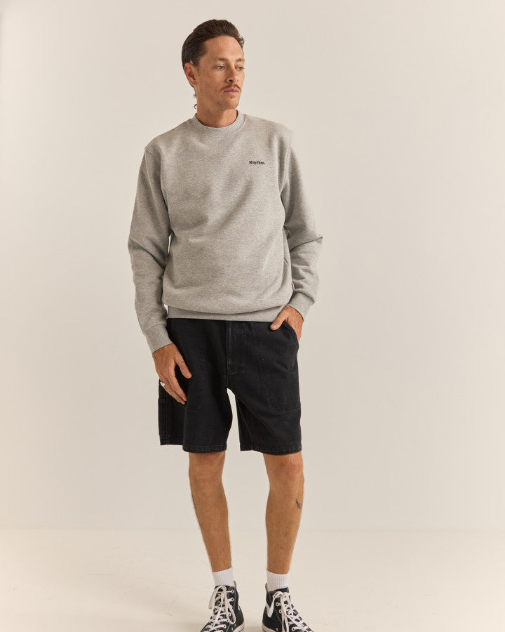 Polerón Hombre Brand Fleece Crew - Grey Heather