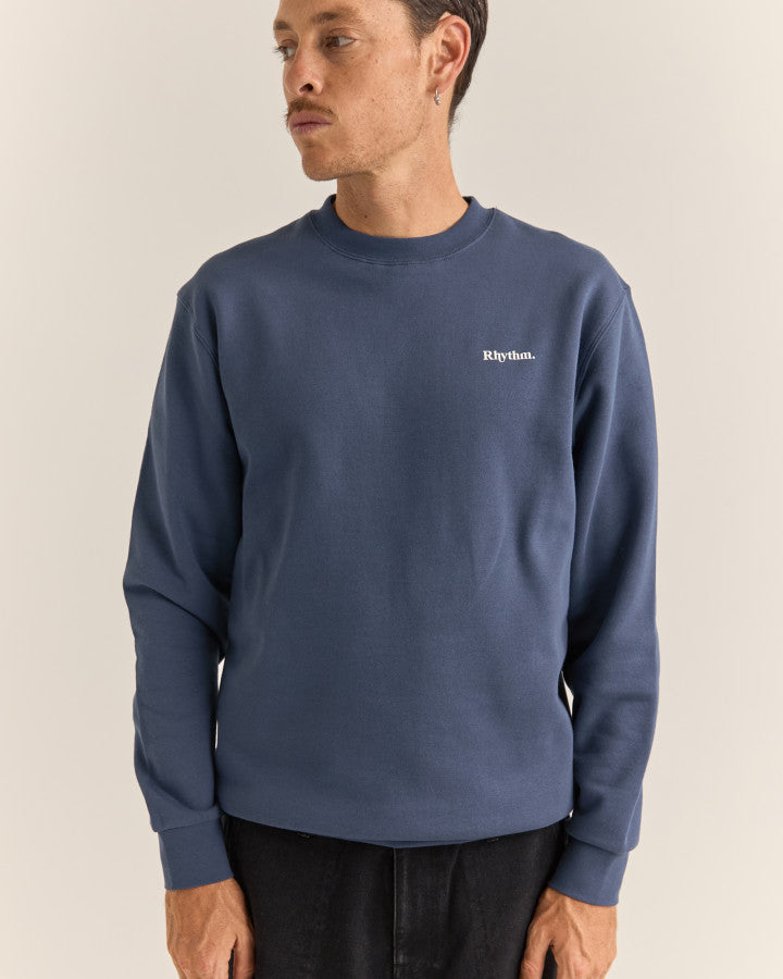 Polerón Hombre Brand Fleece Crew - Navy