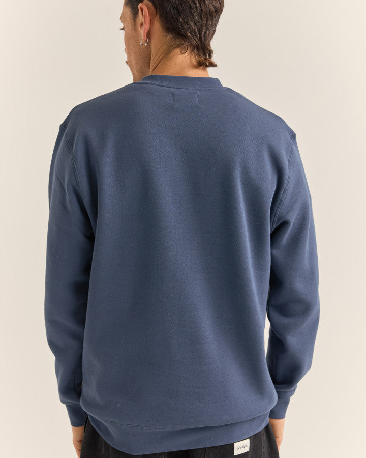 Polerón Hombre Brand Fleece Crew - Navy