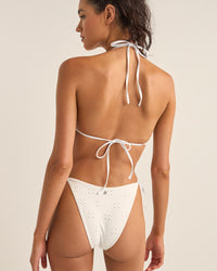 Bikini Top Brighton Eyelet Slide Tri - Ivory