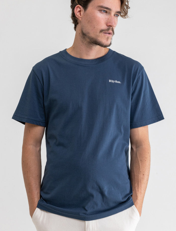 Polera Hombre Classic Brand Tee - Worn Navy