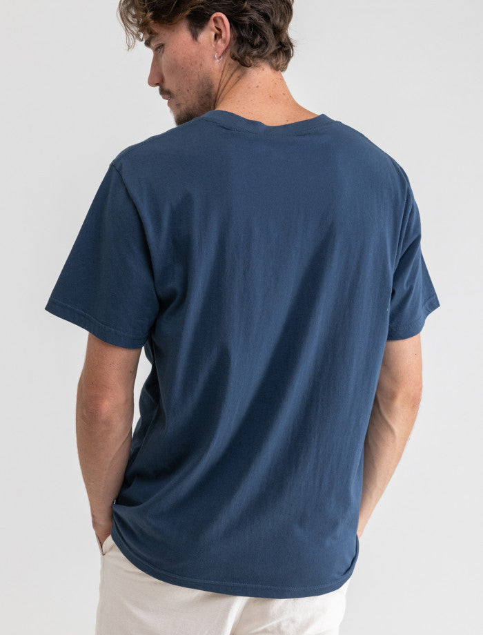 Polera Hombre Classic Brand Tee - Worn Navy