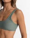 Bikini Top Classic Crop Top - Olive