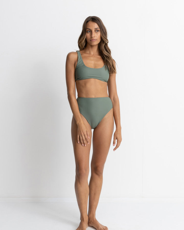 Bikini Top Classic Crop Top - Olive