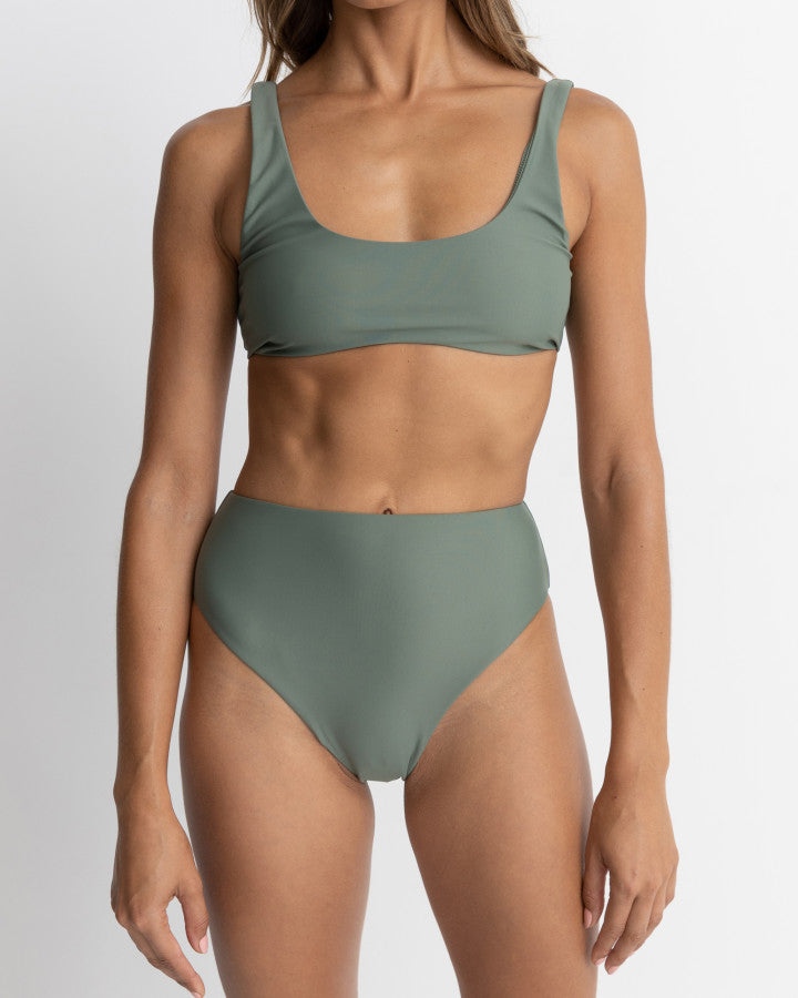 Bikini Top Classic Crop Top - Olive