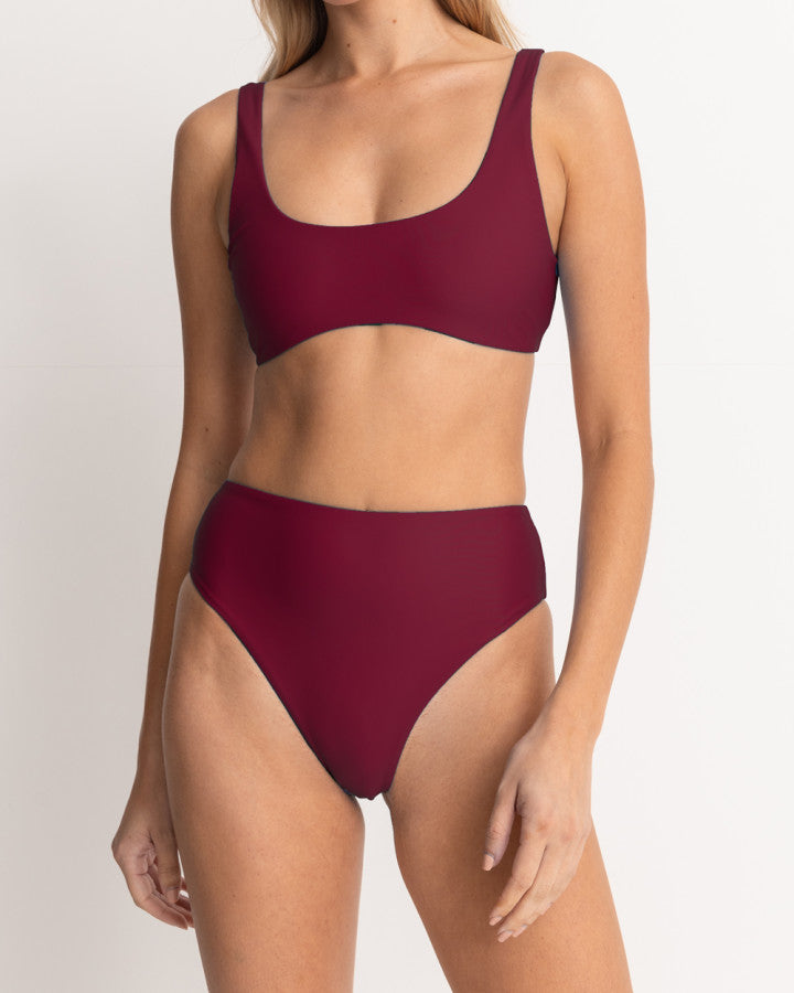 Bikini Top Classic Crop Top - Sangria