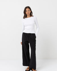 Pantalón Mujer Classic Drawstring Pant - Black
