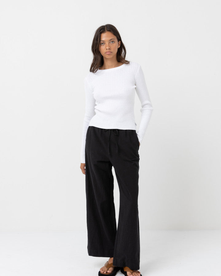 Pantalón Mujer Classic Drawstring Pant - Black