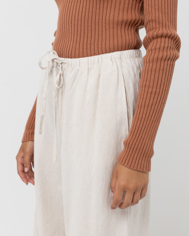 Pantalón Mujer Classic Drawstring Pant - Oat