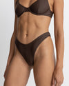 Bikini Bottom Classic Hi Cut - Chocolate