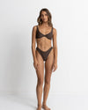 Bikini Bottom Classic Hi Cut - Chocolate