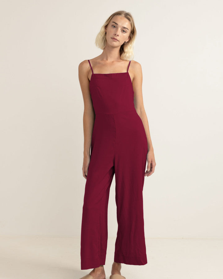 Jardinera Mujer Classic Jumpsuit - Sangria