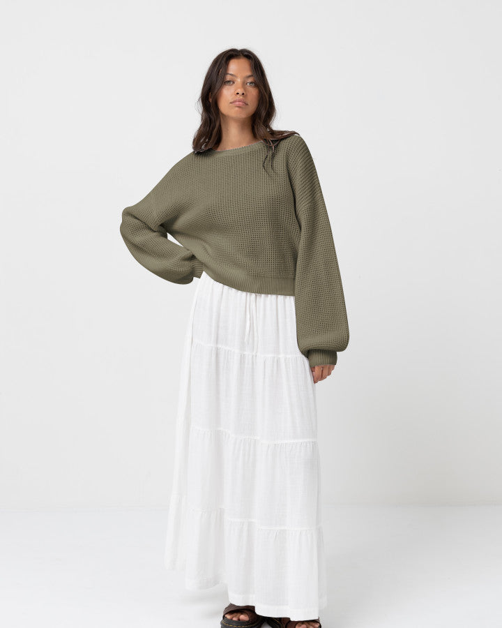 Sweater Mujer Classic Knit Jumper - Olive