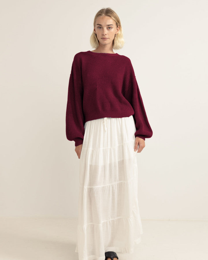 Sweater Mujer Classic Knit Jumper - Sangria