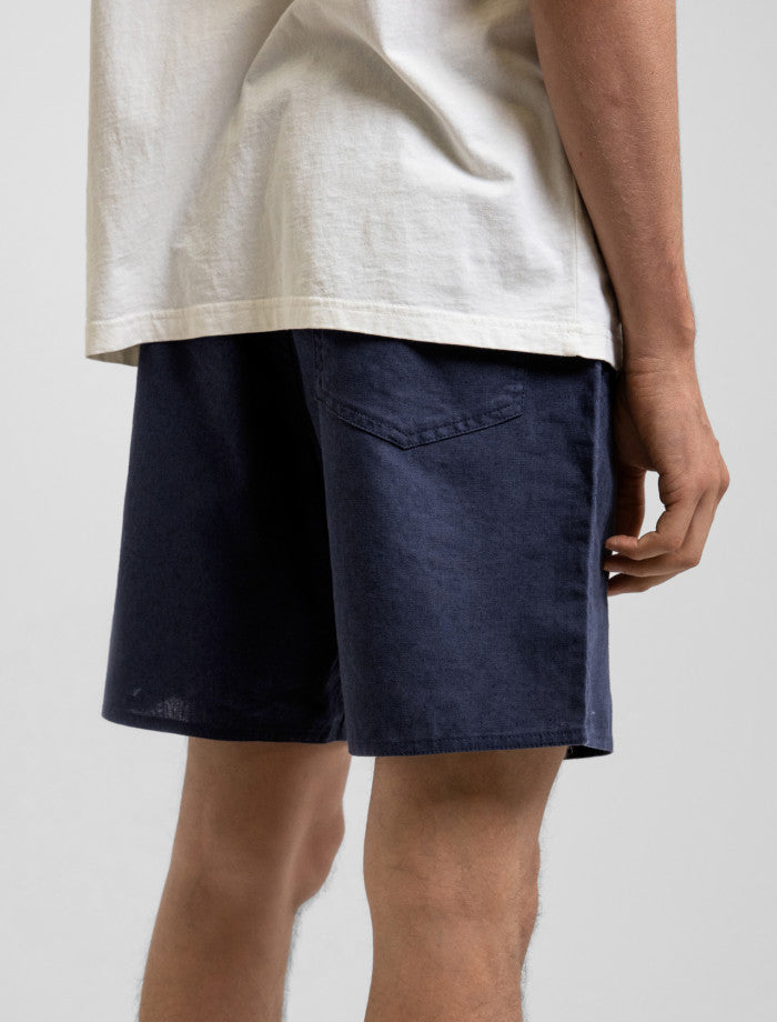 Short Hombre Classic Linen Jam - Worn Navy