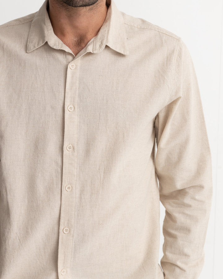 Camisa Hombre Classic Linen LS - Sand