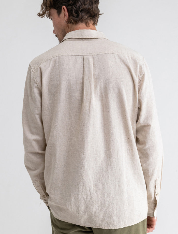 Camisa Hombre Classic Linen LS - Sand