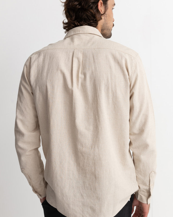 Camisa Hombre Classic Linen LS - Sand